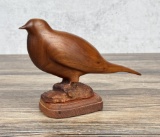 Mid Century Carved Wood Bird