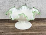 Fenton Emerald Crest Milk Glass Bowl