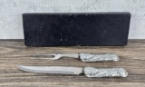 Arthur Court Aluminum Cow Carving Set