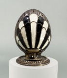 Sterling Silver Enamel Toothpick Holder