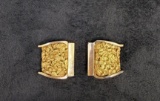 10k Gold Alaskan Gold Nugget Watch Band Tips
