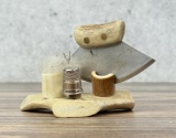 Alaskan Inuit Eskimo Ulu Sewing Kit