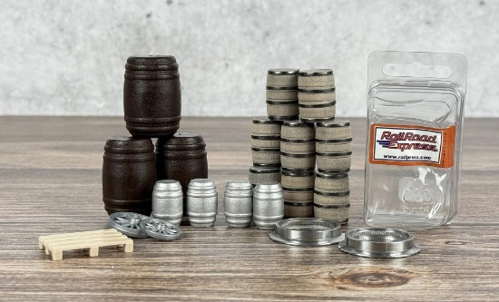 Railroad Express Model Train Barrel & Wheel Kit