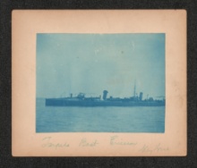 USS Ericsson Torpedo Boat Cyanotype Photo
