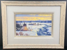 Randy Van Beek Winter Encampment Painting