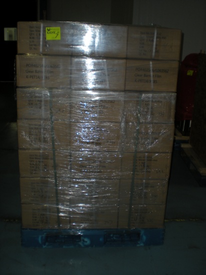 Pallet of clear barrier film,90mm x 2500',2 rolls per case,approx 63 cases