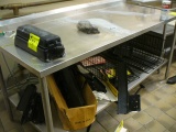 SS TABLE WITH UNDERSHELF 32 IN X 72 IN