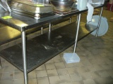 SS TABLE WITH UNDERSHELF 31 IN X 96 IN