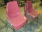 Maroon Plastic Chairs QTY OF 7 IN LOT