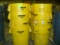 Commercial Yellow Brute Trash Cans 44 gallon