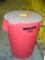 Red Brute trash can with lid 44 gallon