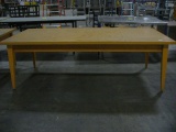 Light brown wooden table (8'x2'7