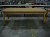 Light brown wooden table (8'x2'7