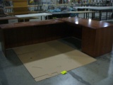 L Shape wooden office desk (8'6