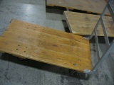 Metal flat bed roller wooden base (3'9