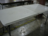 White Plastic Folding Table (8'x2'7