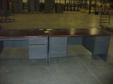 Metal Desk with wood top (5'x2'6