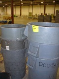 Commercial Gray Brute Trash Cans 55 gallon