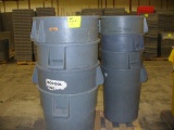Commercial Gray Trash Cans 44 gallon