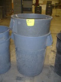 Gray trash cans 44 gallon