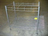 Metal 5 shelf rack on wheels (3'5