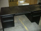 Black wood desk (5'x2'6