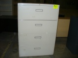 4 drawer cream metal cabinet (3'x1'6