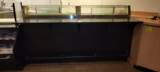 SUSHI BAR CASE WITH BARSTOOL TABLE FRONT REFRIGERATED REAR CASE