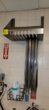 WALL HANGER STAINLESS FOR ROTISSERIE SPITS, INCLUDES 14 SPITS