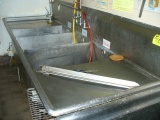 3 TUB S/S SINK WITH DISPOSAL & POWER WASH, DOUBLE DRAINBOARDS & OVERSPRAY