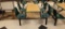 TABLE WITH 4 ATTACHED CHAIRS, TABLE SIZE 44