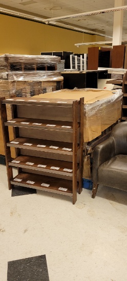 5 SHELF WOOD MERCHANDISER 35 X 12 X 46, 3 IN LOT