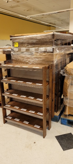 5 SHELF WOOD MERCHANDISER 35 X 12 X 46, 5 IN LOT