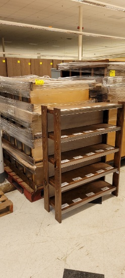 5 SHELF WOOD MERCHANDISER 35 X 12 X 46, 5 IN LOT