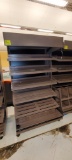 BREAD 5 SHELF MOBILE FIXTURE 48 X 31 X 84 REAR WHEEL NEEDS TO BE FIXED