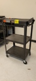 BLACK METAL 3 TIER AV CART