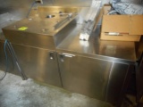 S/S SLICER CABINET 5 FT WITH SCRAP HOLE