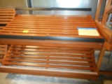 PRODUCE TABLE WOOD SLAT 4 FT 2 TIER