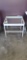 SIDE TABLE GLASS TOP METAL FRAME 25.5 X 24 X 23