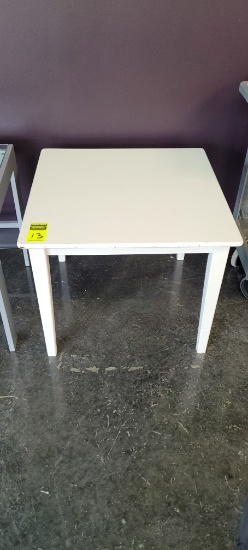 SIDE TABLE WOOD WHITE 27 X 27 X 22