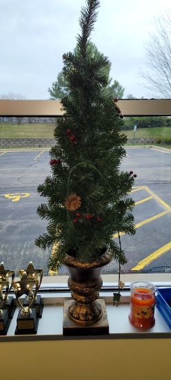 POTTED TREE WITH LIGHTS 44"H