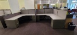 CUBICLE GROUP 2 IN LOT, EACH CUBICLE IS 7' X 7' WITH 2 FILE CABINETS EACH