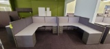 CUBICLE GROUP 4 IN LOT, EACH CUBICLE IS 7' X 7' WITH 2 FILE CABINETS EACH