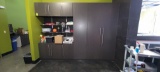 WALL CABINETS, 3 PIECE WOOD, TOTAL SIZE 130 X 24 X 96
