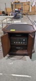 STEREO, RECORD PLAYER, AND 8 TRACK TAPE PLAYER TABLE  CONSOLE, HAS NOT BEEN