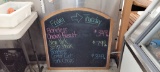 CHALKBOARD DOUBLE SIDED WITH HOOK TO HANG 38