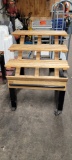 3 TIER SLAT WOOD TABLES WITH METAL FRAMES 30