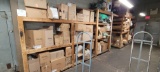 5 SECTION OF WOOD SHELVING, PRICE PER SECTION