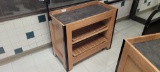 PRODUCE MOBILE DUMP TABLE 36 X 18 X 30 WITH SHELVES