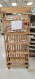 SLAT WOOD MOBILE BREAD OR BAKERY MERCHANDISER 28